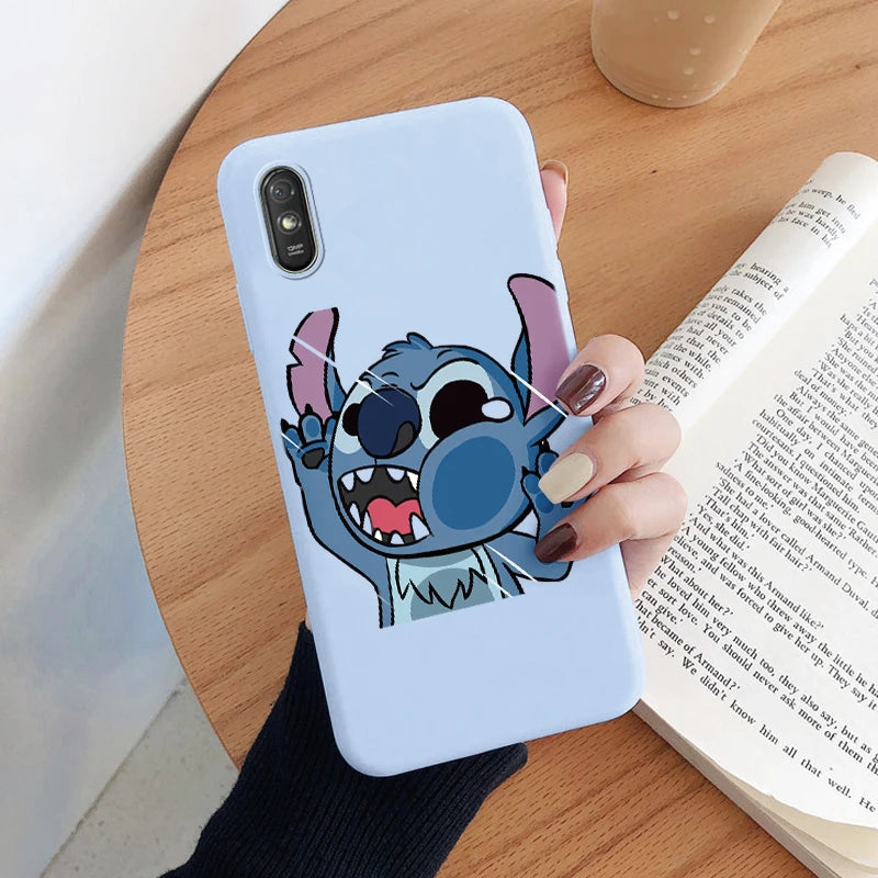 Lilo Stitch Phone Case For Redmi 9A 9AT Camera Protect Soft Cover Silicone Cute Cartoon Funda For Redmi 9A 9 AT Redmi9A 9AT Capa