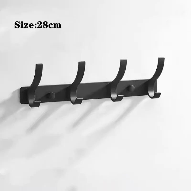 Black Robe Hooks Towel Hanger Nail Wall Rack Hooks Coat Clothes Holder for Bathroom Kitchen Accessories Multifunctional Hooks