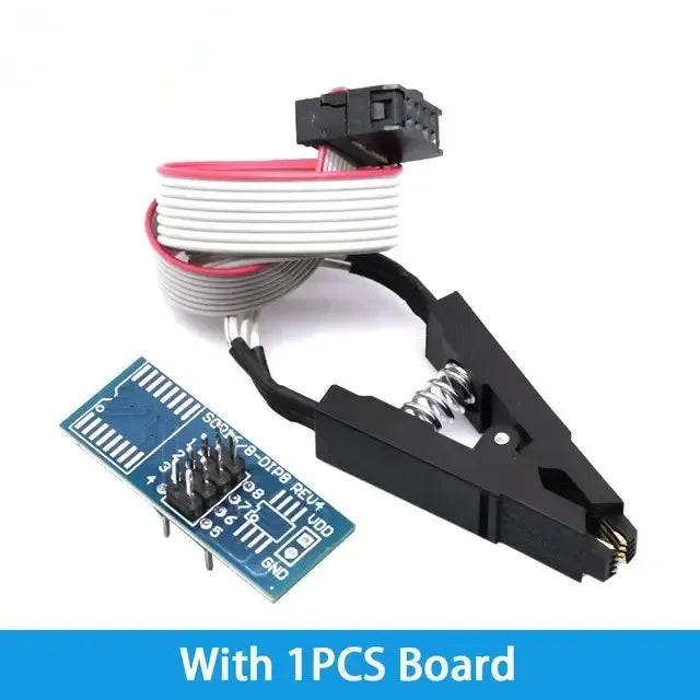 SOP8 SOIC8 Test Clip For EEPROM 93CXX / 25CXX / 24CXX Adapter + CH341A 24 25 Series Flash BIOS USB Programmer Module DIY Kit