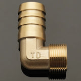 Hose Barb OD 6-25mm 90 Degree Male Thread 1/8" 1/4" 3/8" 1/2" 1“BSP Elbow Brass Barbed Fitting Coupler Connector Adapter Copper