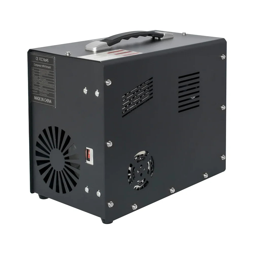 TUXING 300Bar 4500Psi PCP Air Compressor High Pressure Compressor with Built-in 12V Portable Power Adapter Fan Auto-stop TXES062