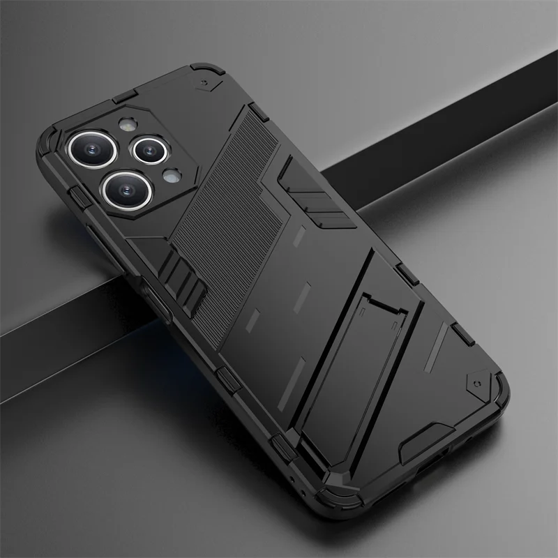 For Xiaomi Redmi 12 Case for Xiaomi Redmi 12 Cover Protective Punk Armor Capa Shell Kickstand Phone Cover for Xiaomi Redmi 12 4G