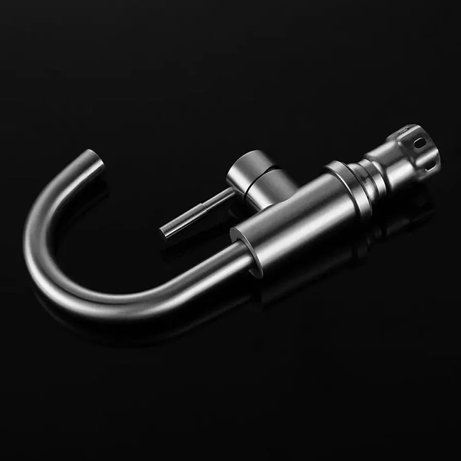 304 Stainless Steel Hot and Cold Basin Faucet Bathroom Sink Wash Basin Rotatable Brushed Faucet