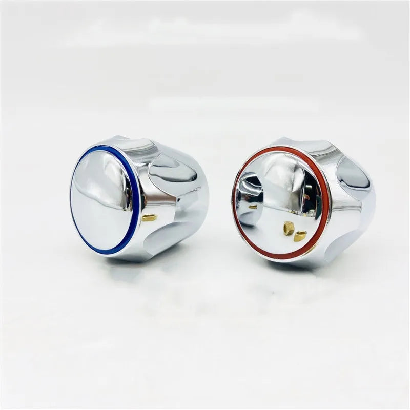 2pcs/Set  Faucet Handle Knob Metal Replacement Hot Cold Tap Switch Home Kitchen Bathroom Hotel Washbasin Sink Accessories