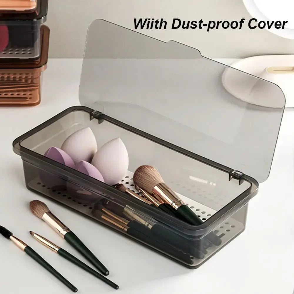 Cutlery Storage Tray Holder Tableware Organizer Spoon Fork Storage Box Plastic Container Cutlery Rack With Lid And Drainer