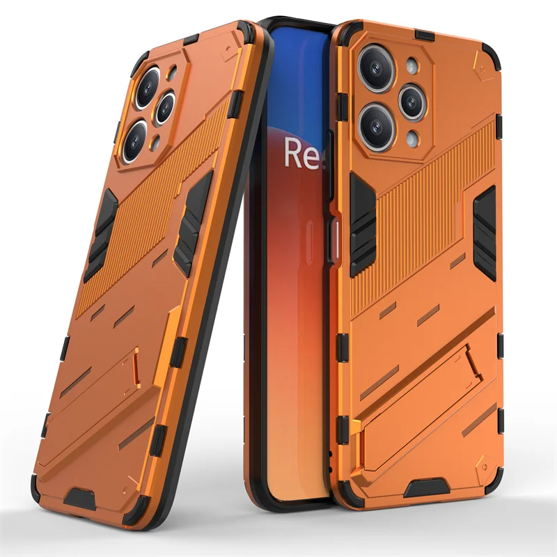 For Xiaomi Redmi 12 Case for Xiaomi Redmi 12 Cover Protective Punk Armor Capa Shell Kickstand Phone Cover for Xiaomi Redmi 12 4G