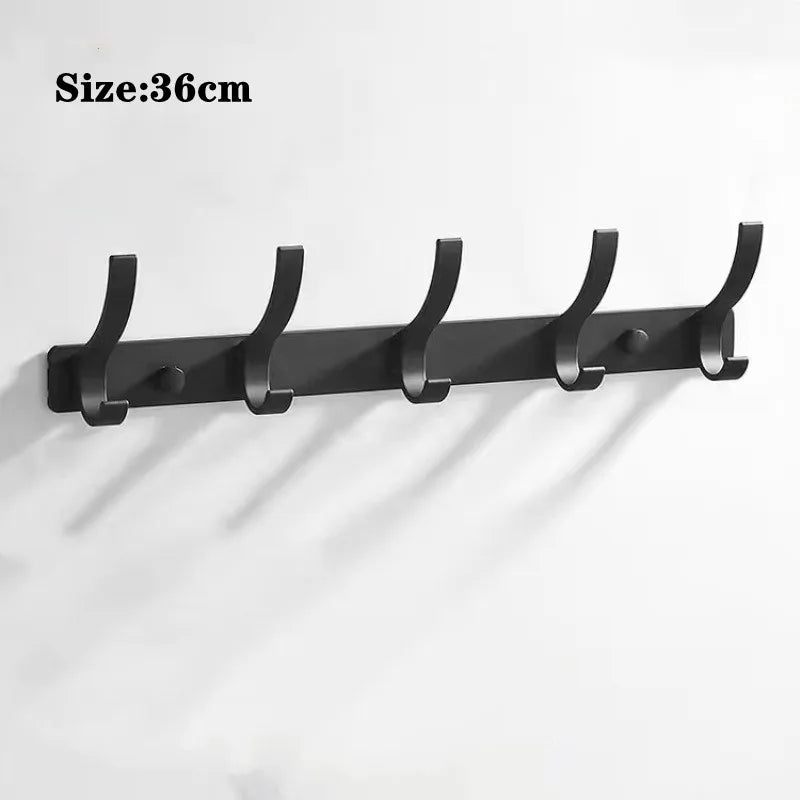 Black Robe Hooks Towel Hanger Nail Wall Rack Hooks Coat Clothes Holder for Bathroom Kitchen Accessories Multifunctional Hooks