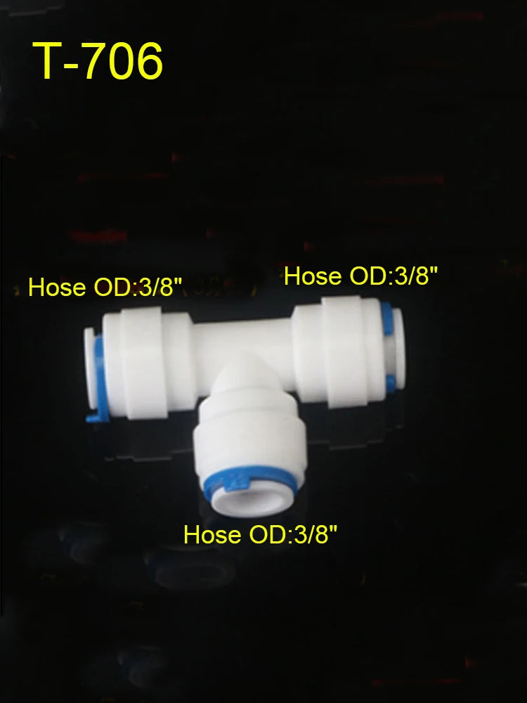1/4" 3/8" OD Hose Tube 1/4" 1/2" 3/4" 1/8" Plastic Pipe Quick Connectors RO Water Connector Fittings Reverse Osmosis System