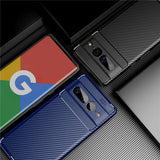 Carbon Fiber Cover For Google Pixel 7 Pro Case Bumper Silicone Funda Google Pixel 7 Pro Ultra Thin Case For Google Pixel 6 7A 8A