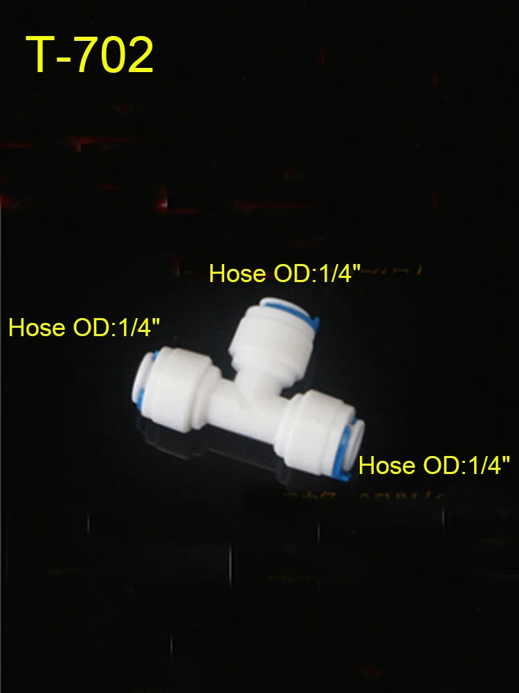 1/4" 3/8" OD Hose Tube 1/4" 1/2" 3/4" 1/8" Plastic Pipe Quick Connectors RO Water Connector Fittings Reverse Osmosis System