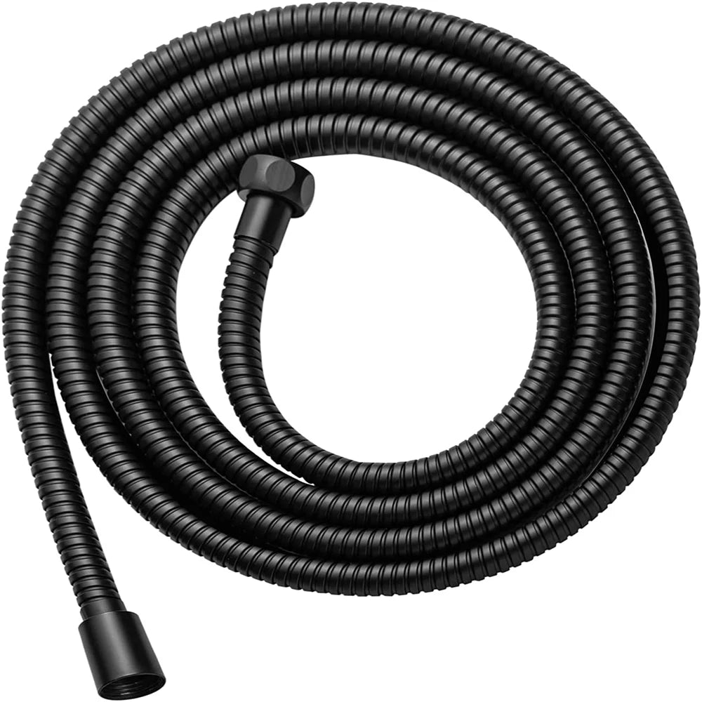 Shower Hose 1.5/2/3M Black/Silver Flexible Shower Hose Stainless Steel Long Bathroom Shower Pipe Extension Bathroom Accessories
