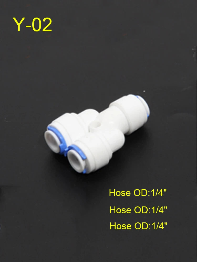 1/4" 3/8" OD Hose Tube 1/4" 1/2" 3/4" 1/8" Plastic Pipe Quick Connectors RO Water Connector Fittings Reverse Osmosis System
