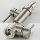 304 Stainless Steel Hot and Cold Basin Faucet Bathroom Sink Wash Basin Rotatable Brushed Faucet