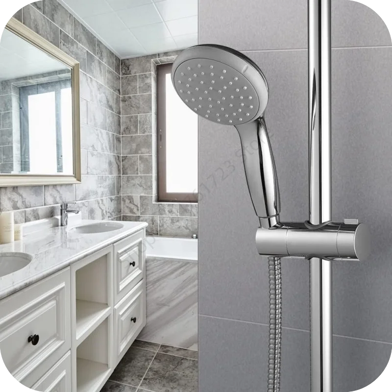 Adjustable Shower Head Holder 18mm~25mm Universal Bathroom Bracket ABS Chrome Plated Hand Shower Rail Slider Clamp
