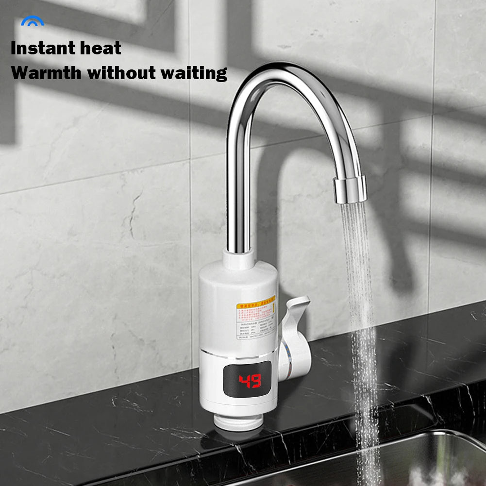 Electric Kitchen Water Heater Tap LCD Digital Instant Heating Water Faucet Heater Waterproof Hot Cold Mixer Tap Kitchen Supplies