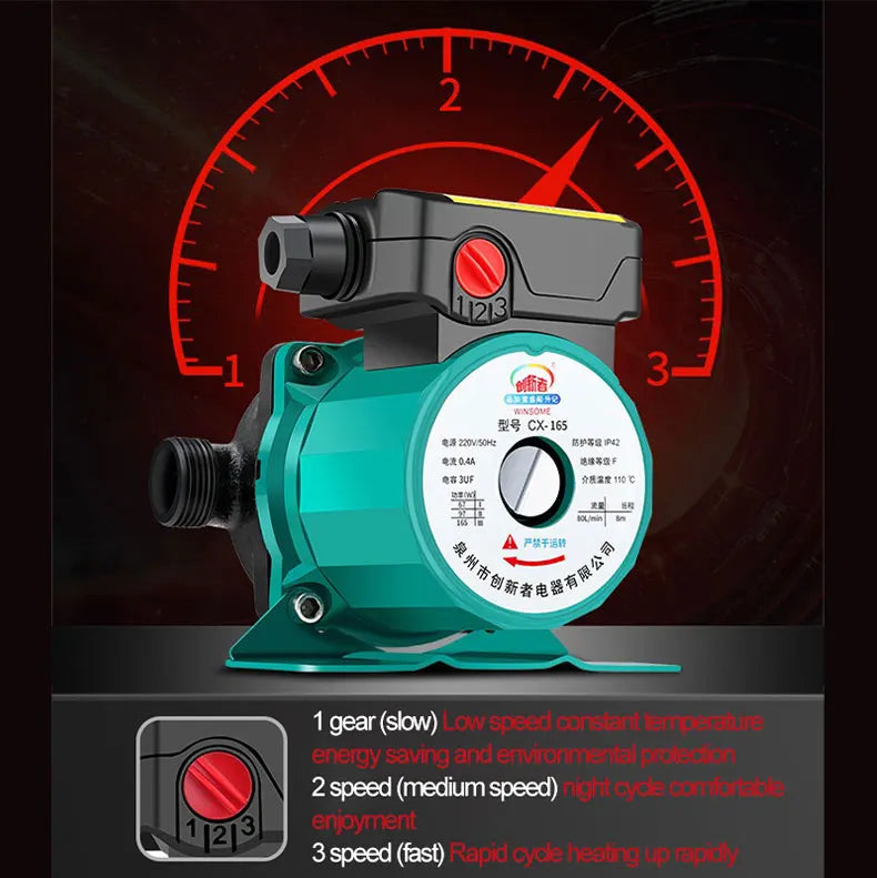 220v 165w Bass Circulating Pump Floor Heating Pipe Ultra-quiet Pipe Pump Fully Automatic Shield Water Saving Pump