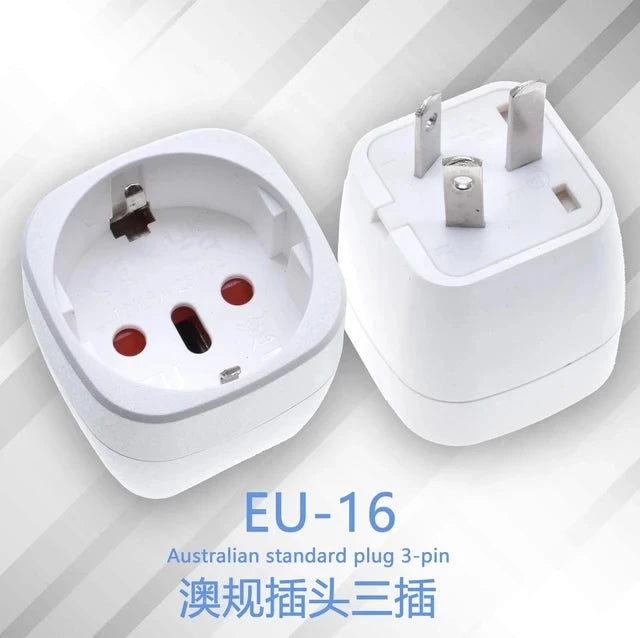 Europe Italy Switzerland EU to AU plug adpater 2 Oblique pins AU socket conversion adapter for New Zealand Australia Netherlands