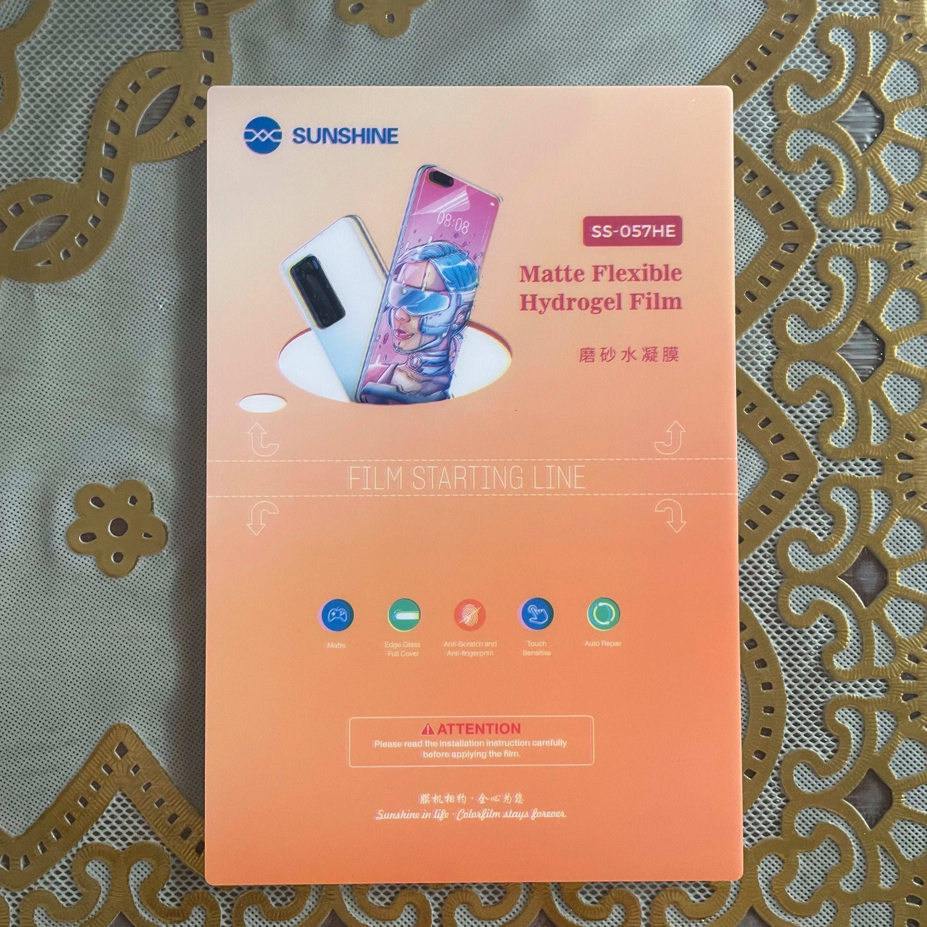 50Pcs Pelicula Hidrogel Film Flexible Hydrogel Hydro dipping Sheet TPU Soft Matte Privacy Blue Sunshine Cutting Machine Plottter