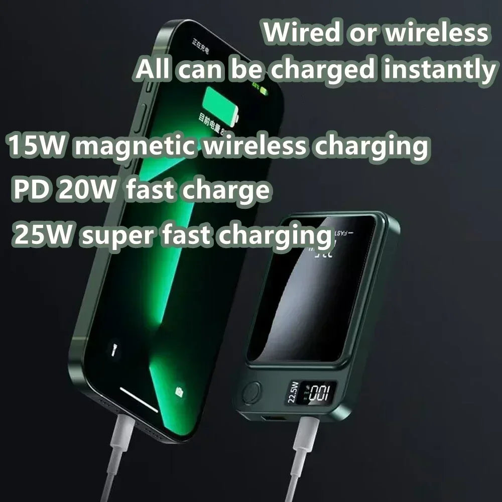Xiaomi Mijia Magnetic Wireless 50000mah Power Bank Fast Charger For Magsafe Portable Auxiliary Battery Pack For Iphone Huawei