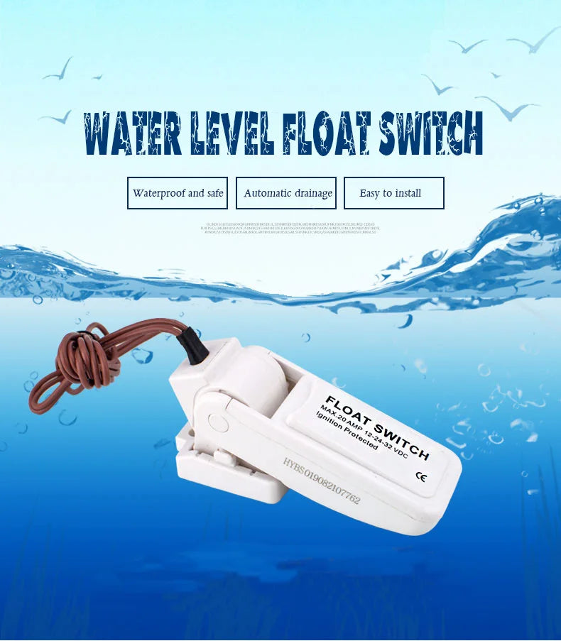 Water Pump Switch DC 12V Automatic Electric Boat Marine Bilge Pump Float Water Level Controller Flow Sensor Switch Hardware