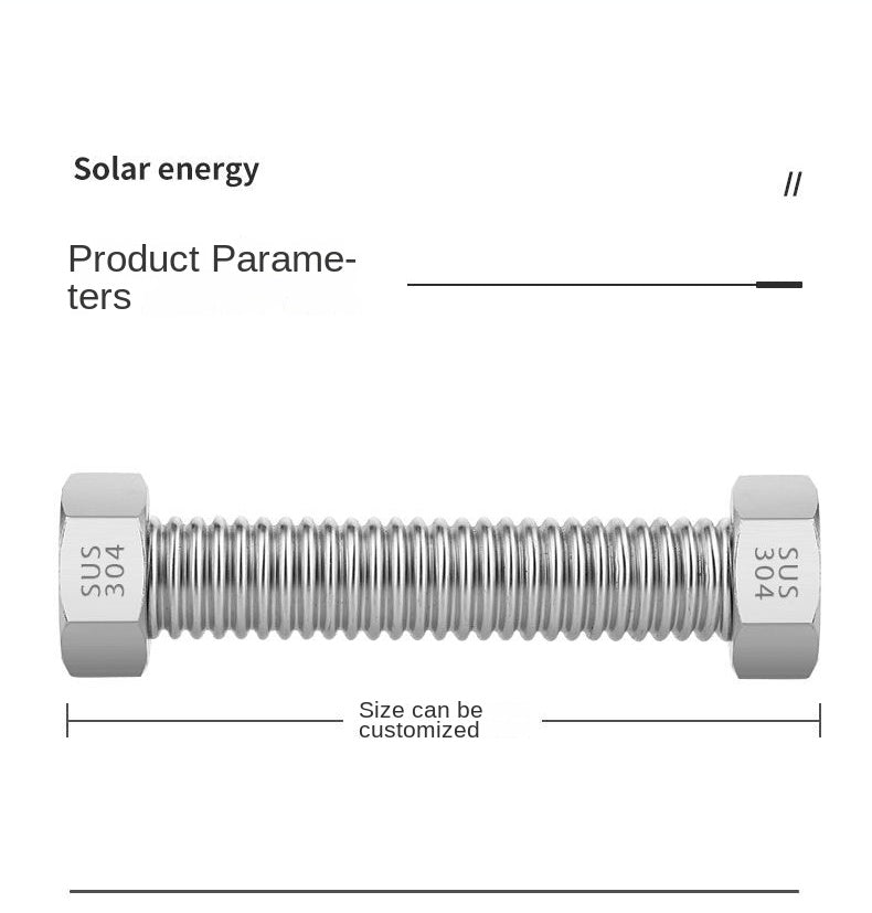 1 Inch 304 Stainless Steel Bellows High Pressure Explosion-proof Hose DN25 Engineering Special Cold and Hot Water Pipe Metal