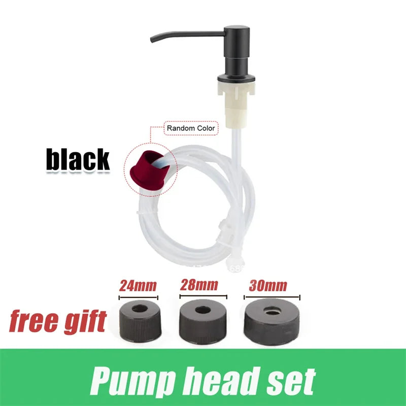 Sink Liquid Soap Dispenser Pump Stainless Steel 500ML Liquid Soap Bottle Sink Mount Hand Pressure Soap Dispenser Bottle Kitch