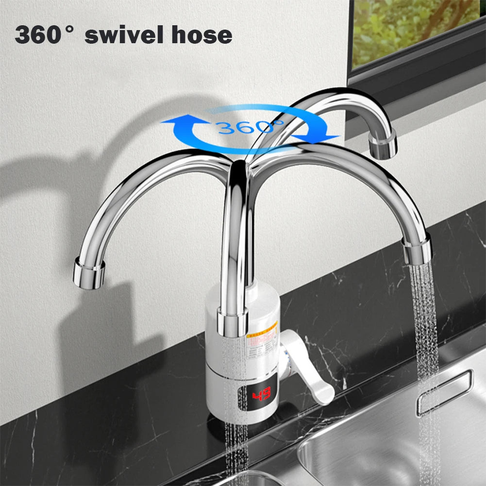 Electric Kitchen Water Heater Tap LCD Digital Instant Heating Water Faucet Heater Waterproof Hot Cold Mixer Tap Kitchen Supplies
