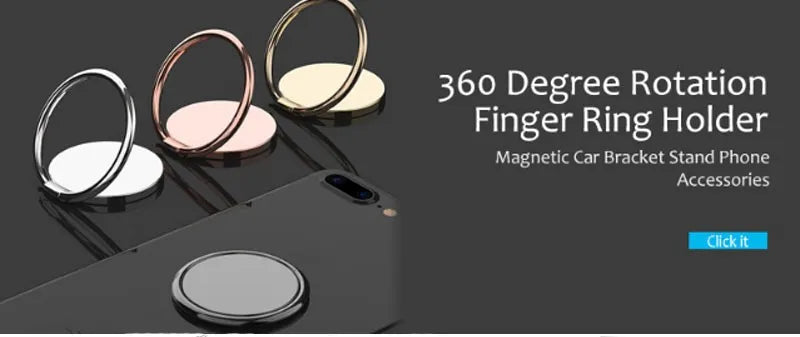 Luxury Spin Rotatable Phone Holder 360 Degree Rotatable Magnet Metal Finger Ring Smartphone Socket For Magnetic Smartphone Stand