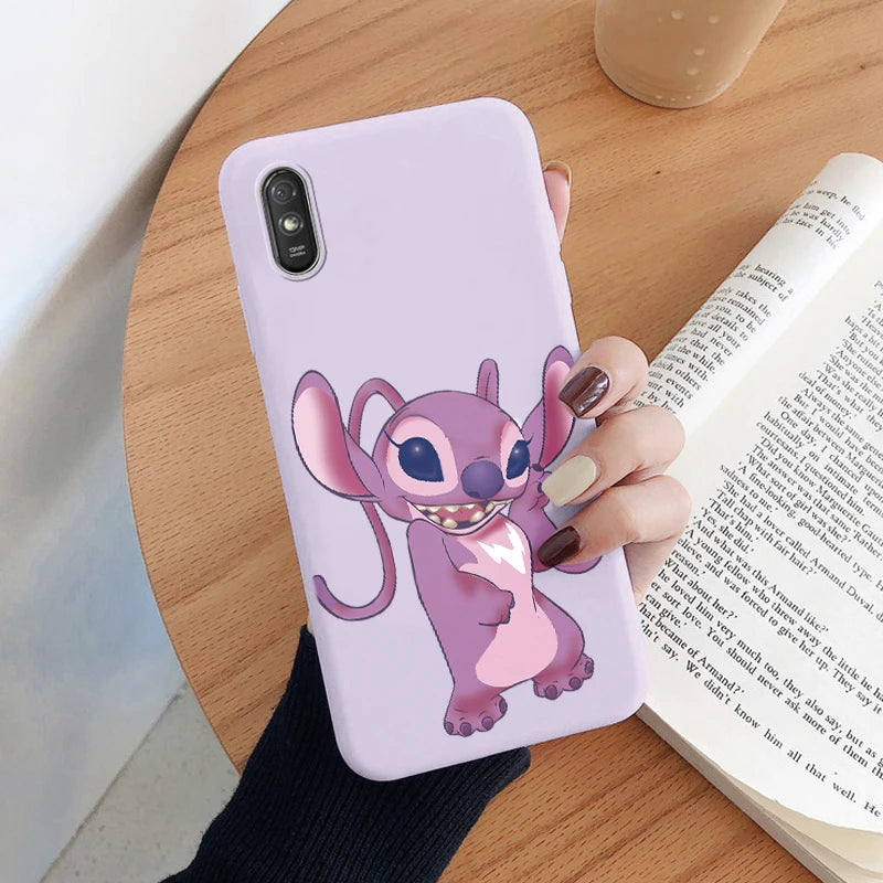 Lilo Stitch Phone Case For Redmi 9A 9AT Camera Protect Soft Cover Silicone Cute Cartoon Funda For Redmi 9A 9 AT Redmi9A 9AT Capa