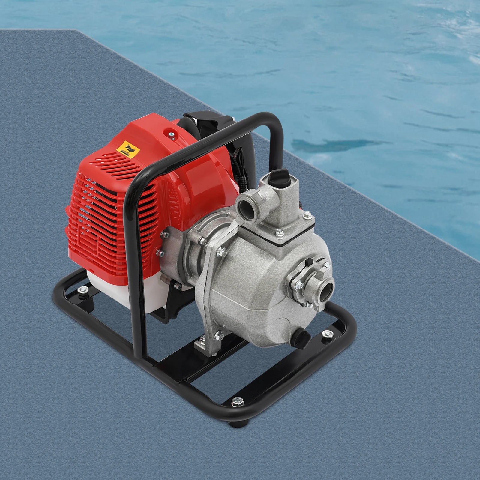 2 Stroke 43CC Gasoline Engine Water Pump Hand-pulled Startup 1.25KW Single Cylinder Floor Mounted
