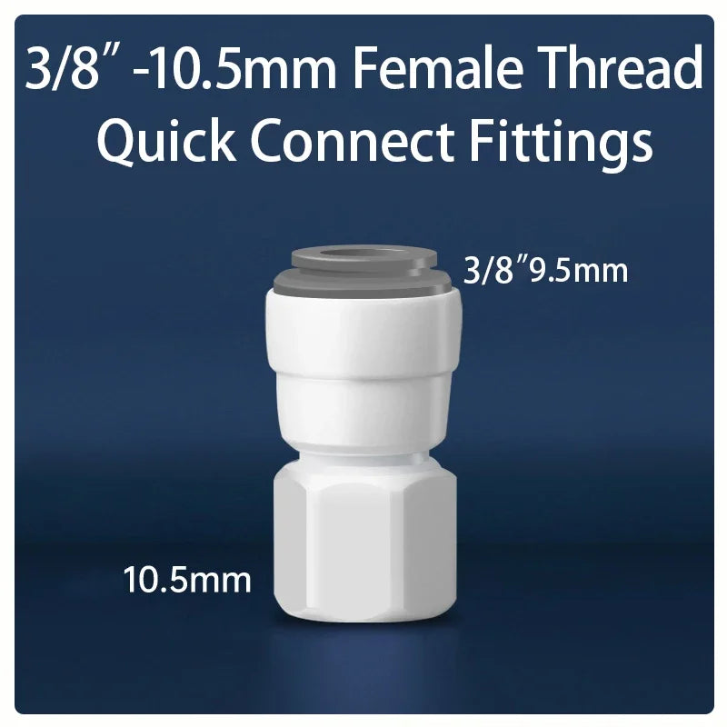 Straight Ro Quick Water Fitting 3/8" Hose Pipe 1/2" Male Female Thread Coupling Connector Water Filter Reverse Osmosis Parts