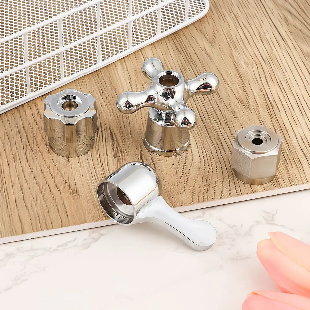1Pcs Faucet Handle Switch Handle Accessories Triangle Valve Small Spout Dish Basin Single Cold Quick Open Valve Core Handwheel