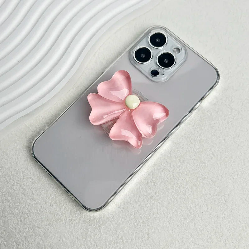 Cute Socket Talk Grip candy colored bow phone stand Lazy desktop folding stand small fresh bow phone grip