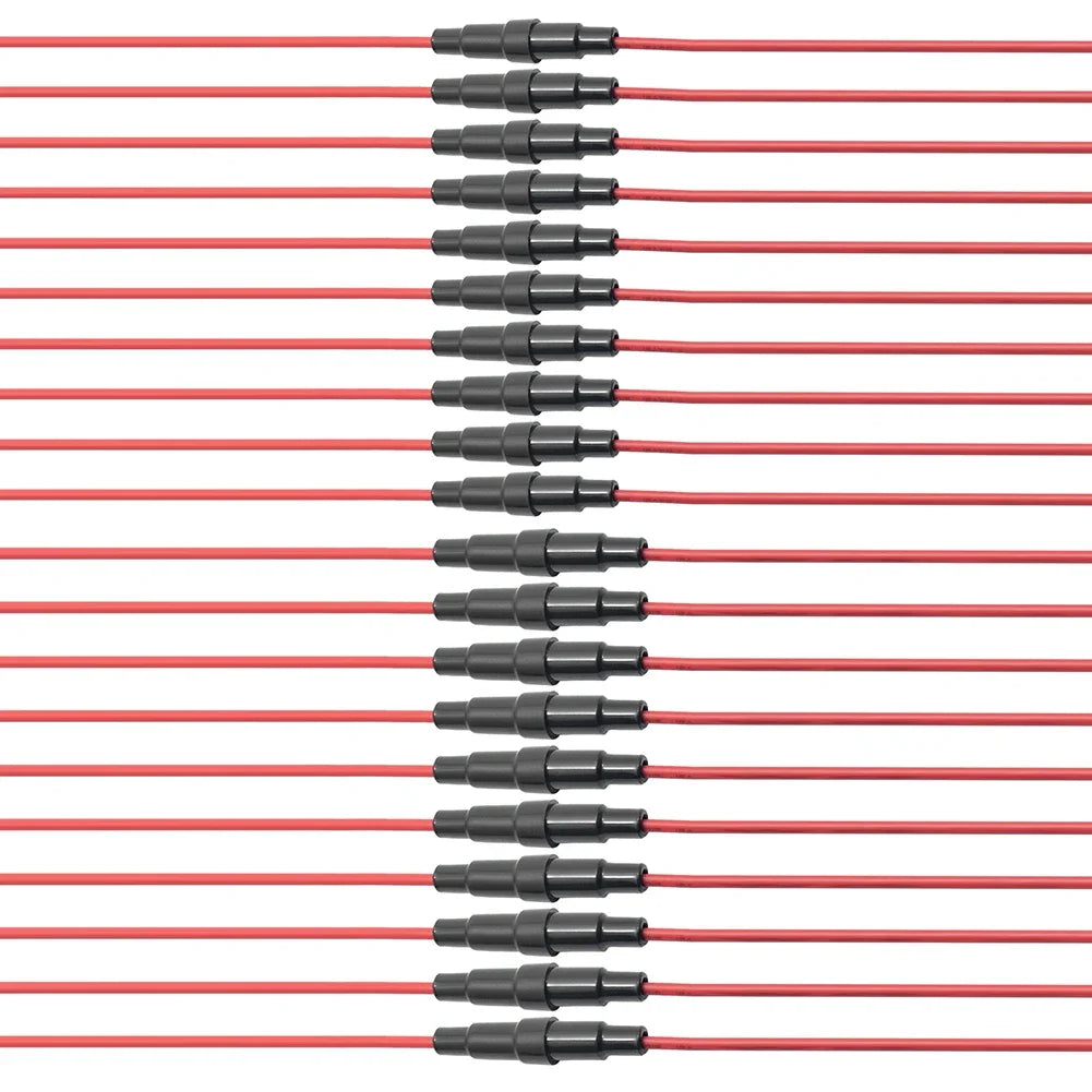 10-100pc Quick Impact Glass Fuse Holder Preventing Short Circuits Wire Line Holder 5x20/6x30mm Glass Tube Fuse Holder Auto Parts