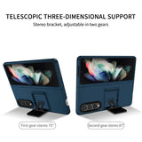 For Galaxy Z Fold 6 5 4 Case With Built-in Kickstand Bracket Camera Protection Anti Scratch Case Black Blue Green Red For Fold 3