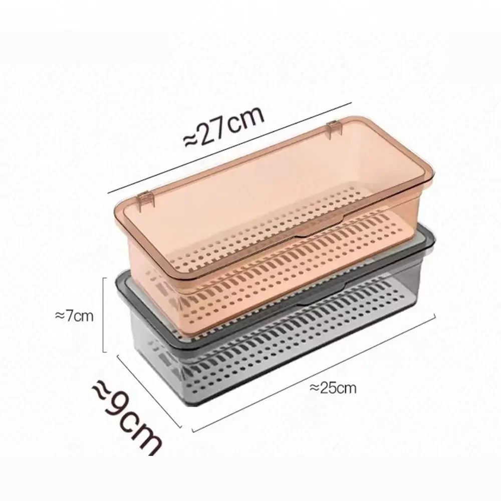Cutlery Storage Tray Holder Tableware Organizer Spoon Fork Storage Box Plastic Container Cutlery Rack With Lid And Drainer