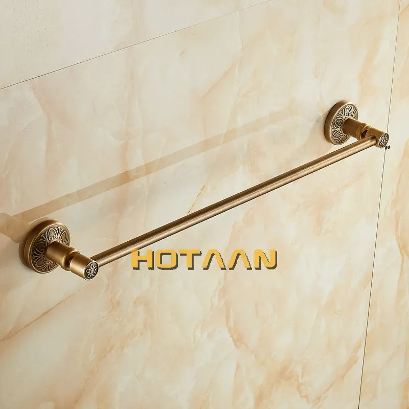 . (24",60cm)Single Towel Bar/Towel Holder,Solid Aluminium,Antique Brass Finish,Wall Mounted Bathroom accessories