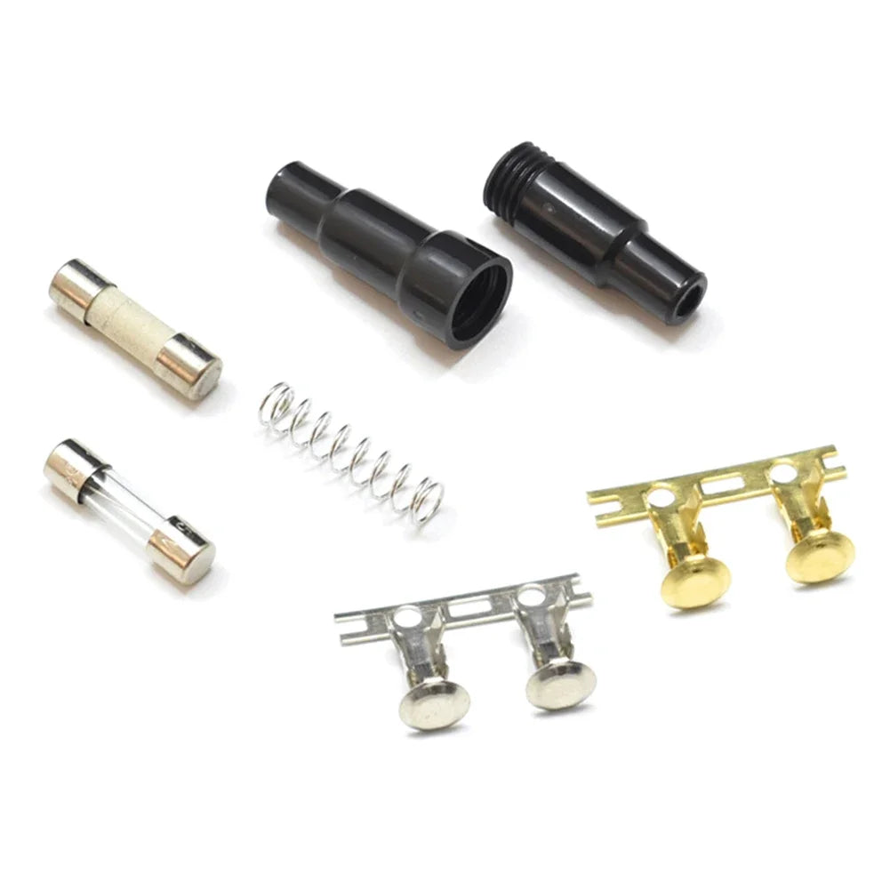 10-100pc Quick Impact Glass Fuse Holder Preventing Short Circuits Wire Line Holder 5x20/6x30mm Glass Tube Fuse Holder Auto Parts