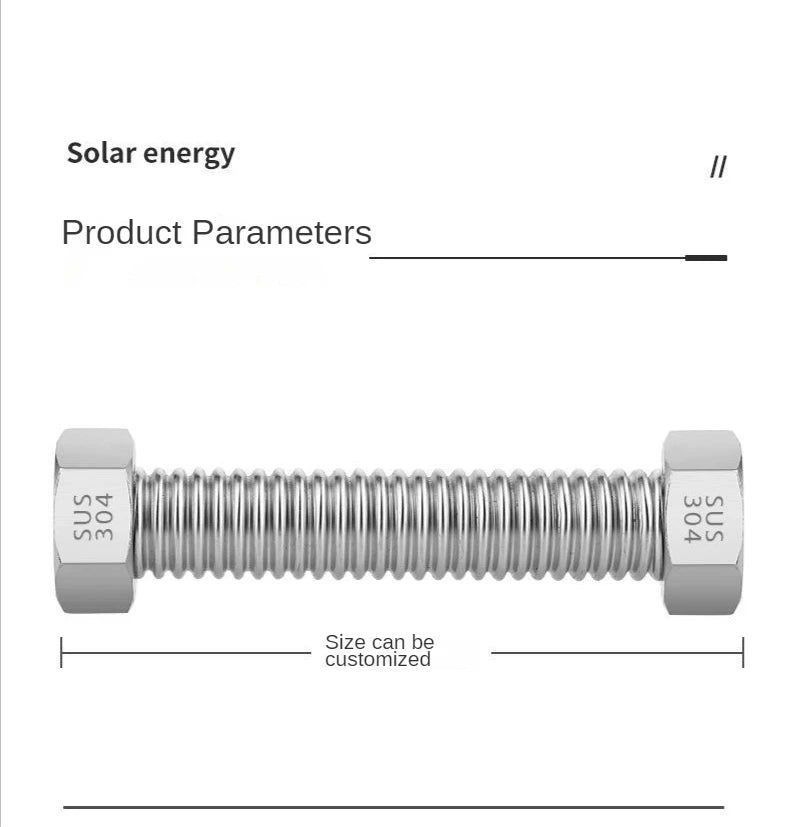 1 Inch 304 Stainless Steel Bellows High Pressure Explosion-proof Hose DN25 Engineering Special Cold and Hot Water Pipe Metal