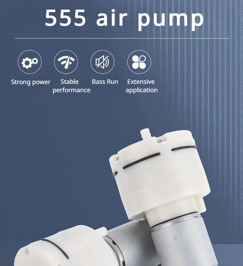 DC12V/24V Micro vacuum pump Mute Air Pump Negative Pressure 12W Device Fish Tank Aeration Pump Low Noise Medical Device