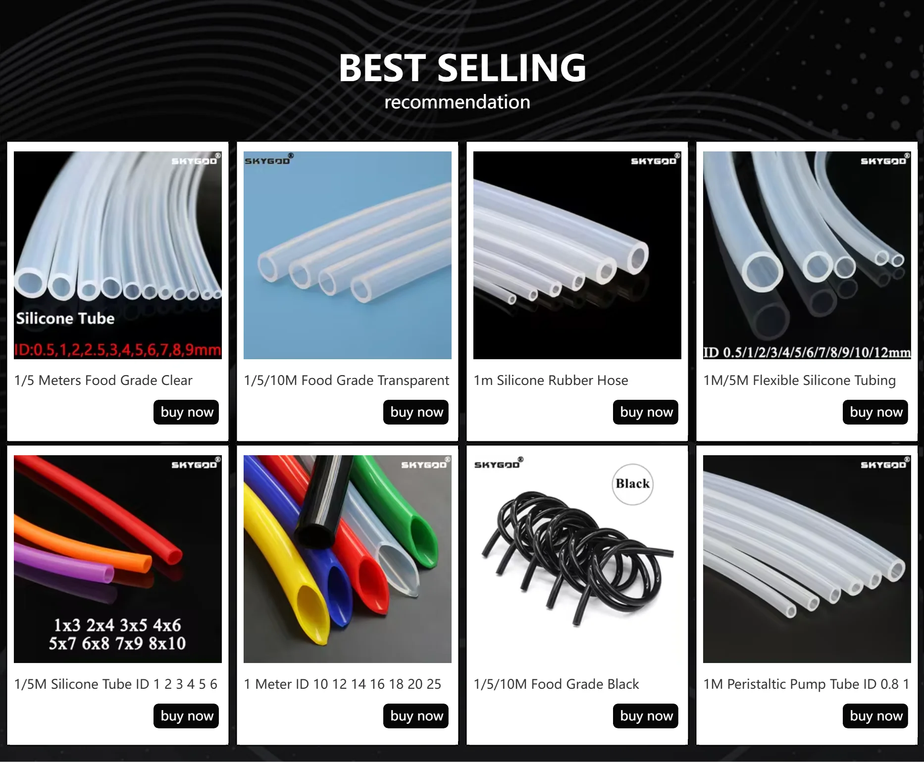1m Silicone Rubber Hose Flexible Diameter 0.5 1 2 4 5 6 7 8 9 10 11 12 14 16 18 20 30 36mm Clear Tubing Food Grade Silicone Tube