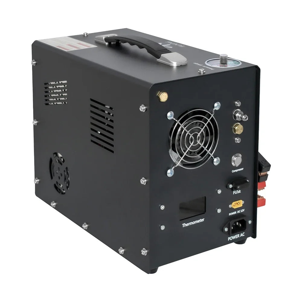 TUXING 300Bar 4500Psi PCP Air Compressor High Pressure Compressor with Built-in 12V Portable Power Adapter Fan Auto-stop TXES062