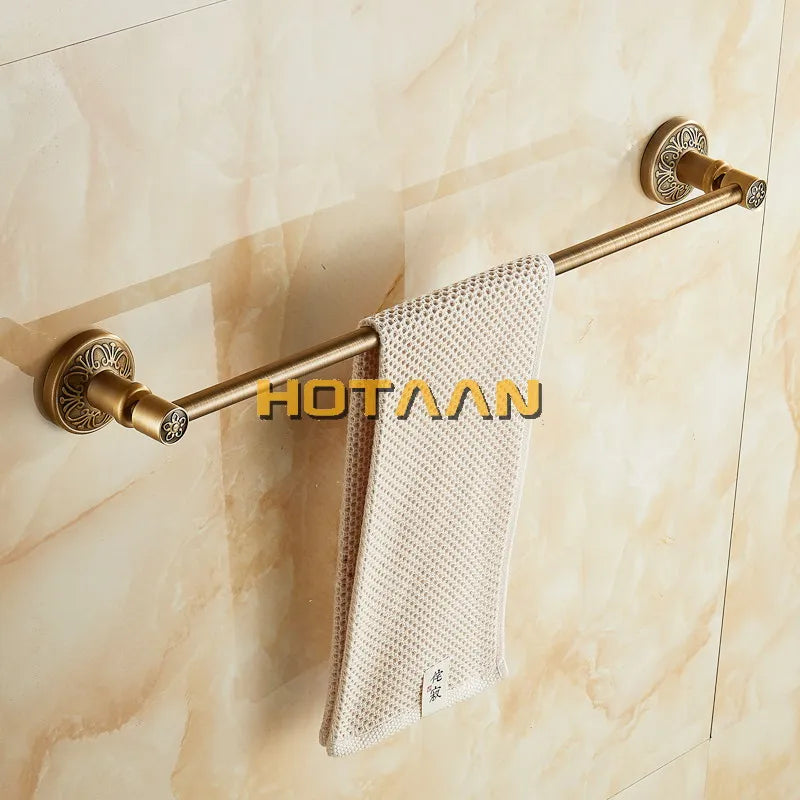 . (24",60cm)Single Towel Bar/Towel Holder,Solid Aluminium,Antique Brass Finish,Wall Mounted Bathroom accessories