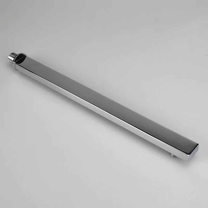40cm Shower Extension Arm 304 Stainless Steel Wall Mounted Silver Polished Extra Arm Bathroom Bracket Bar For Rain Shower Head