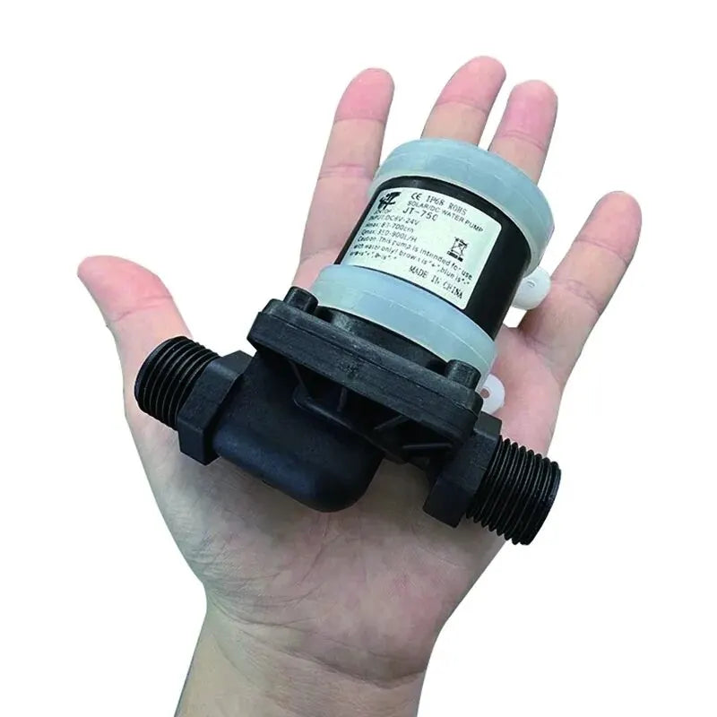JT-750 DC 12V 24V Brushless Solar Motor Water Pump Water Heater Shower Floor Heating Booster Pump Micro Submersible Water Pump