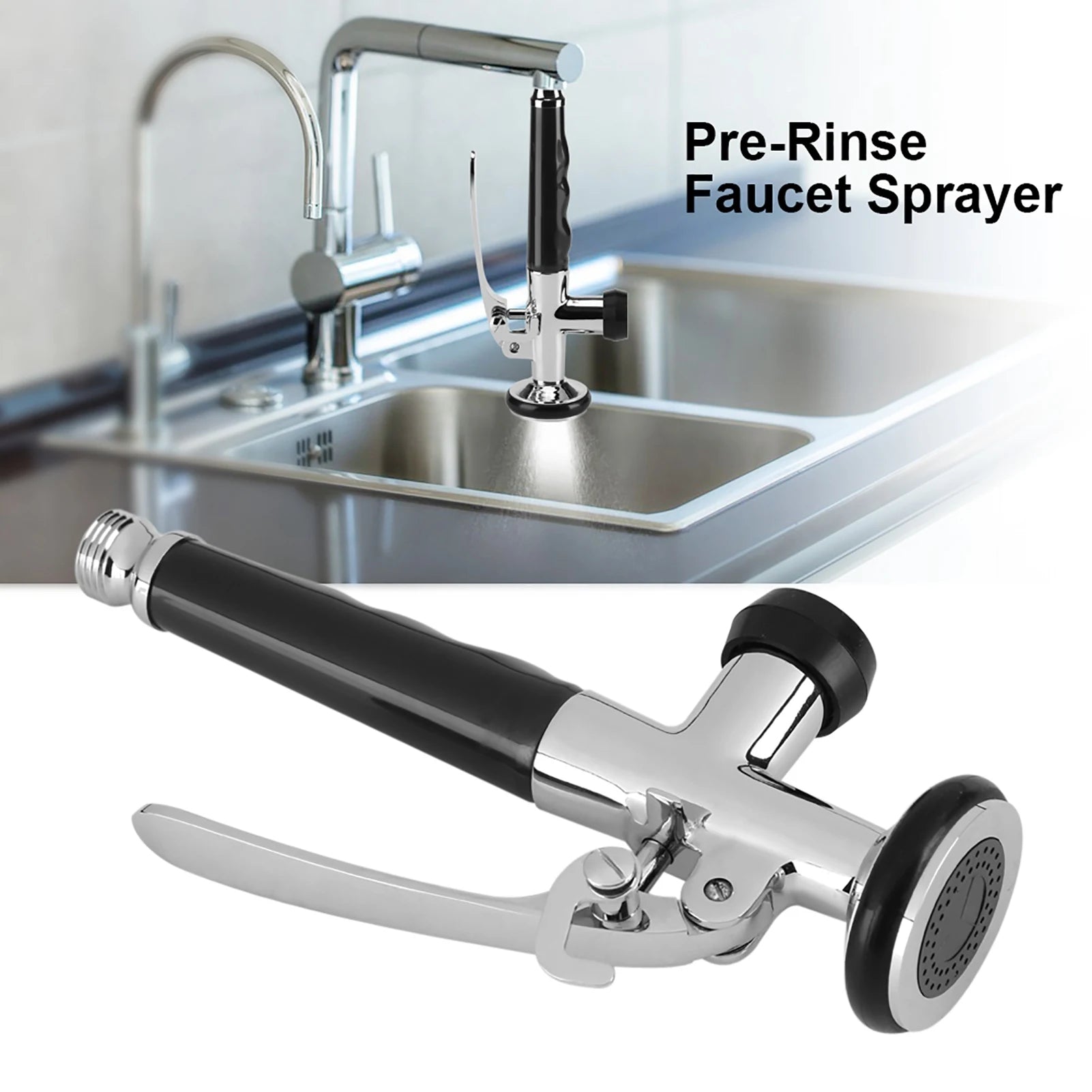 Pre Rinse Faucet Sprayer Pull Down Faucet Spout Head Swivel Sink Tap Sprayer Commercial Faucet Parts Home Kitchen Accessories