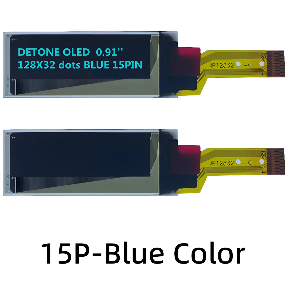 0.91" inch 12832 128*32 12Pin 12P 15Pin 15P SSD1306 Serial SPI PMOLED OLED Display Module Panel