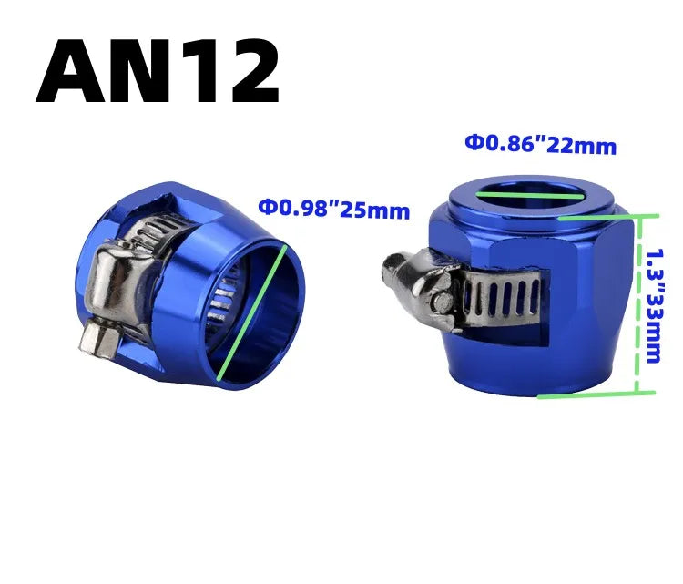 1pc AN4 AN6 AN8 AN10 AN12 Car Hose Finisher Clamp Universal Hose Clamps  Radiator Modified Fuel Pipe Clip Buckle Oil End Finishe