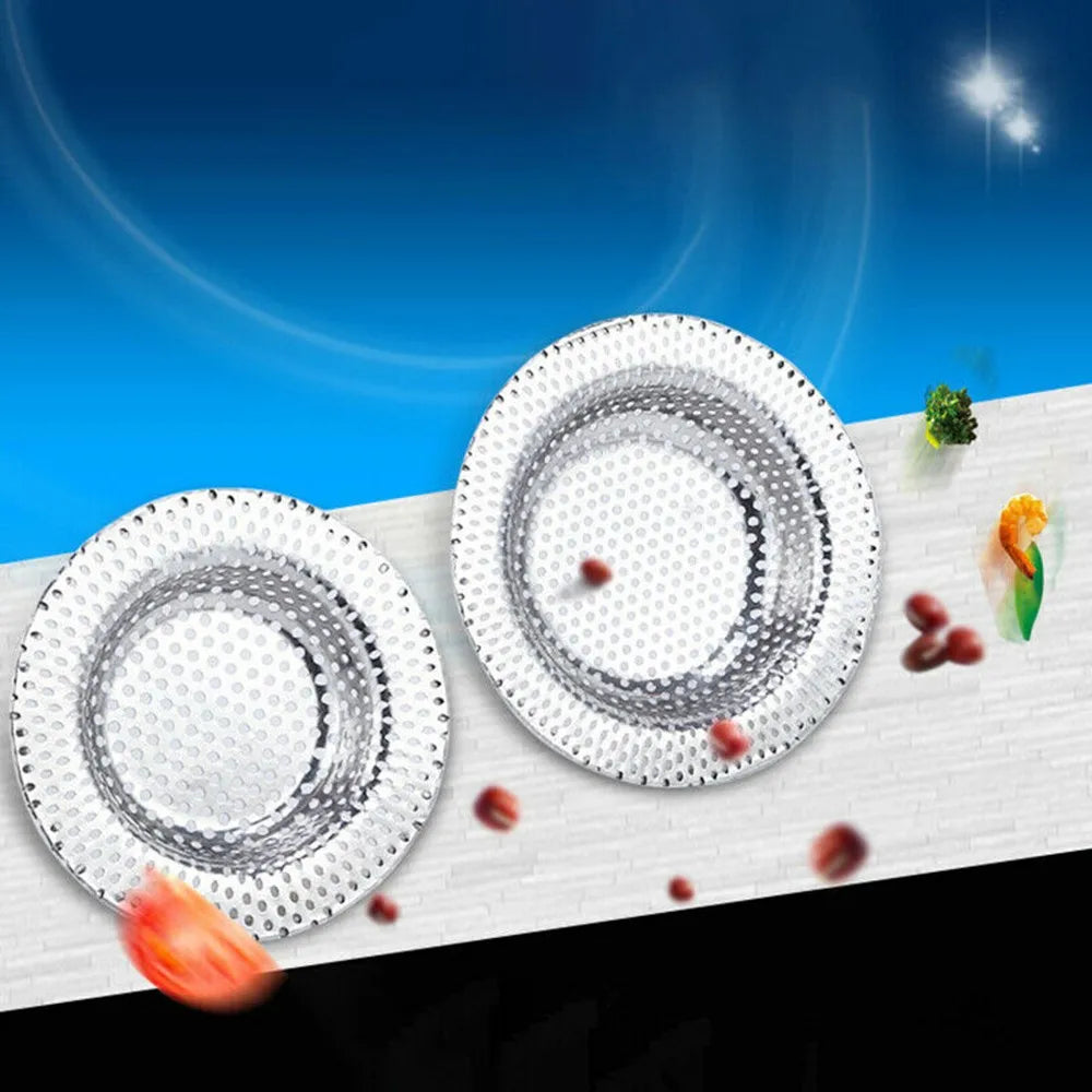 Kitchen Water Sink Filter Sink Mesh Strainer Kitchen Tool Stainless Steel Bathroom Floor Drain Cover Kitchen Sink Filter Screen