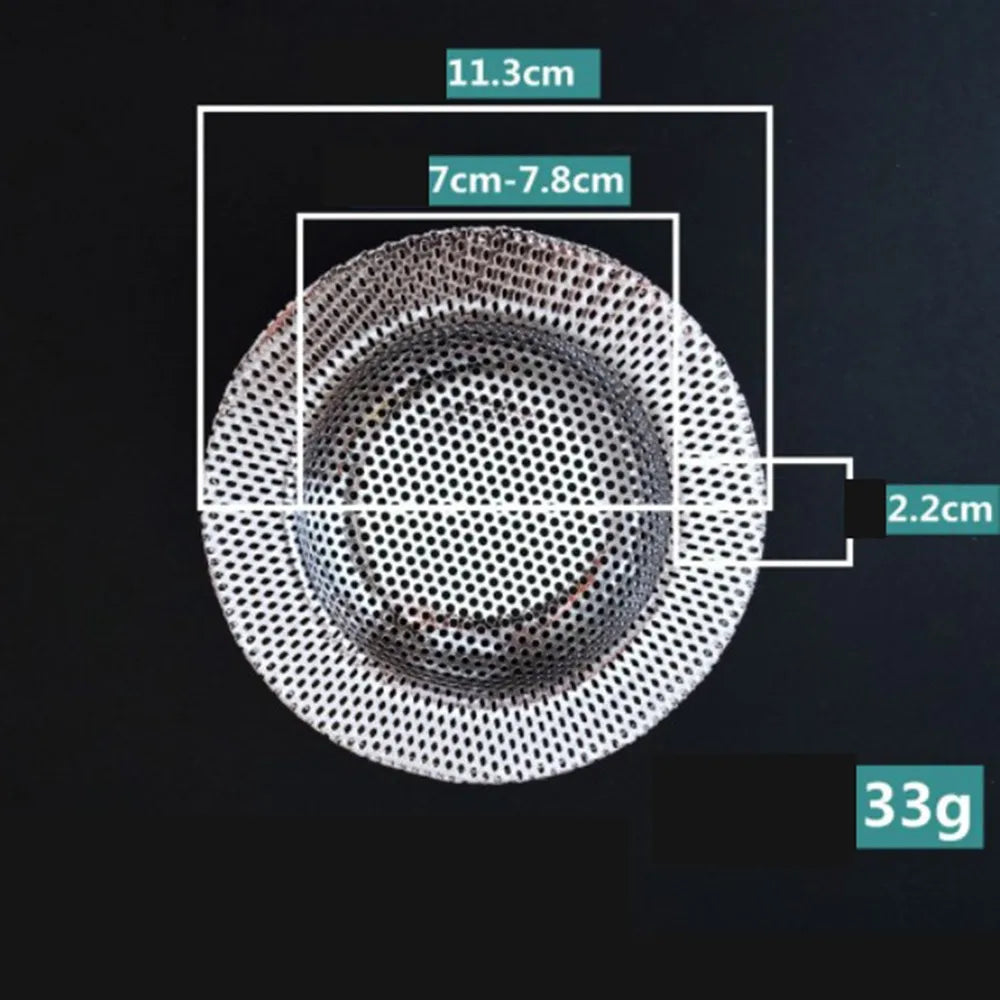 Kitchen Water Sink Filter Sink Mesh Strainer Kitchen Tool Stainless Steel Bathroom Floor Drain Cover Kitchen Sink Filter Screen